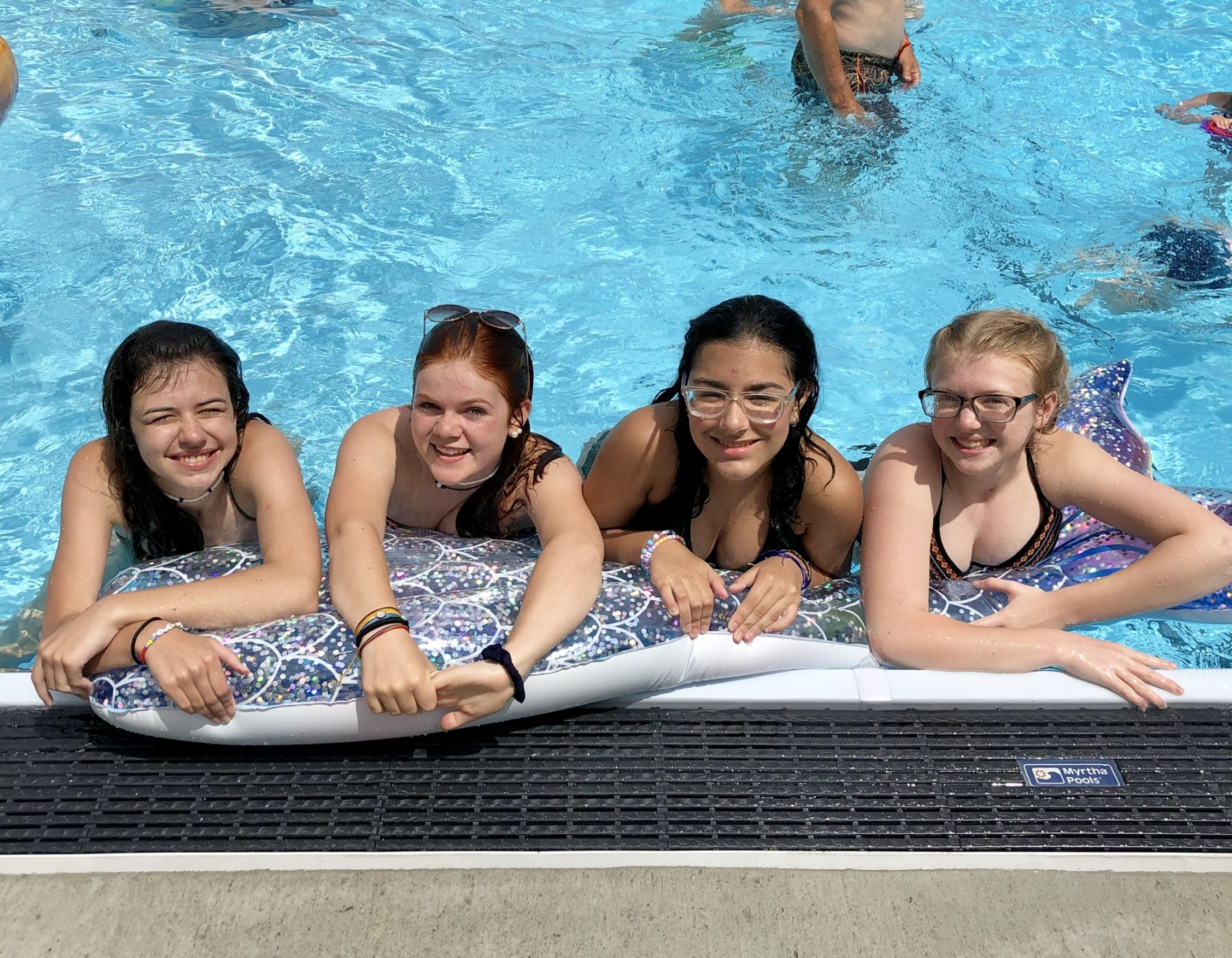 Girls in pool
