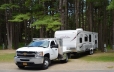 Lake George RV Park offers towing services when you store your RV with us