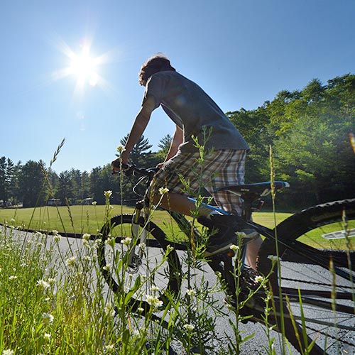 Guest riding bike