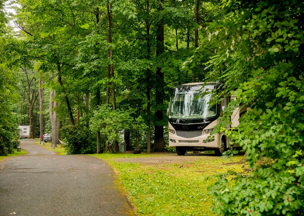 Motorhome on campsite