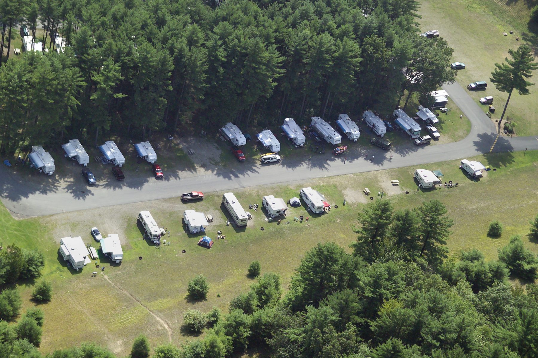 Aerial of our outer loop campsites