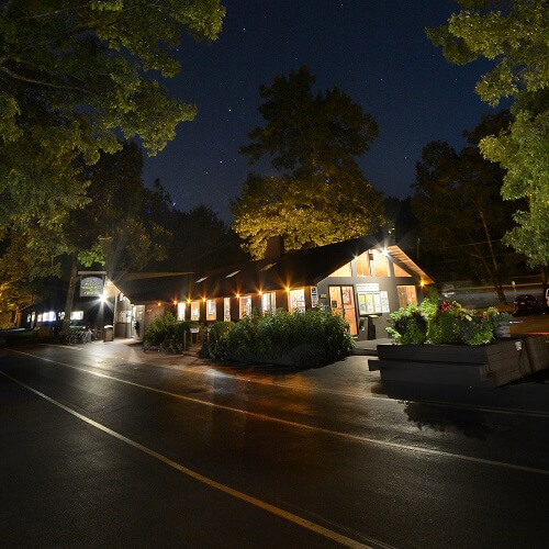 Evening view of French Mountain Trading Post and Office