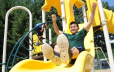 We have 4 full playgrounds located throughout the park