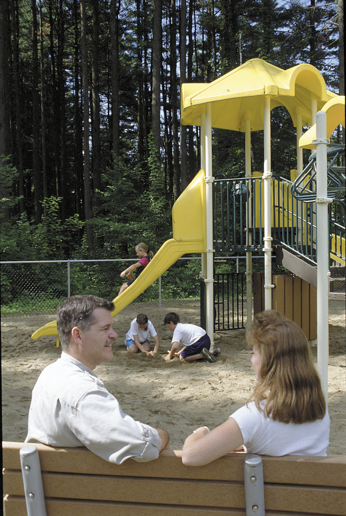 West end playground located behind west outdoor pool