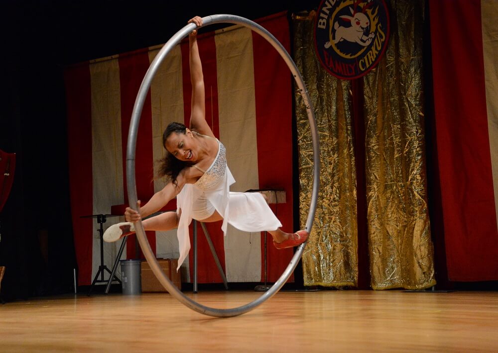 Acrobat in hoop