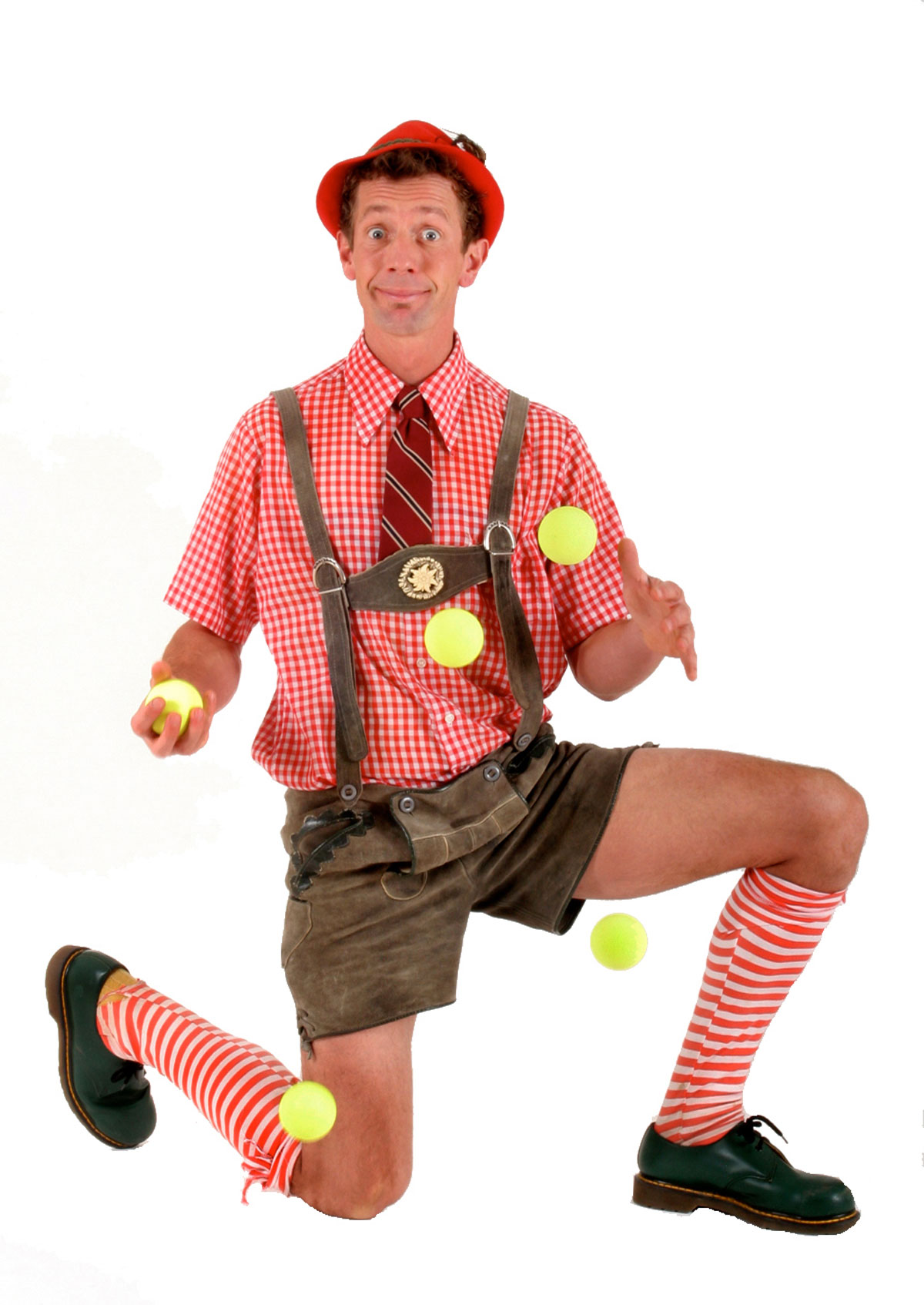 A man is juggling