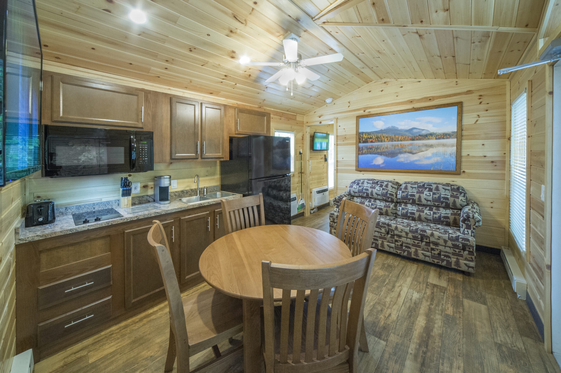 Kitchen/Livingroom area in cabins.