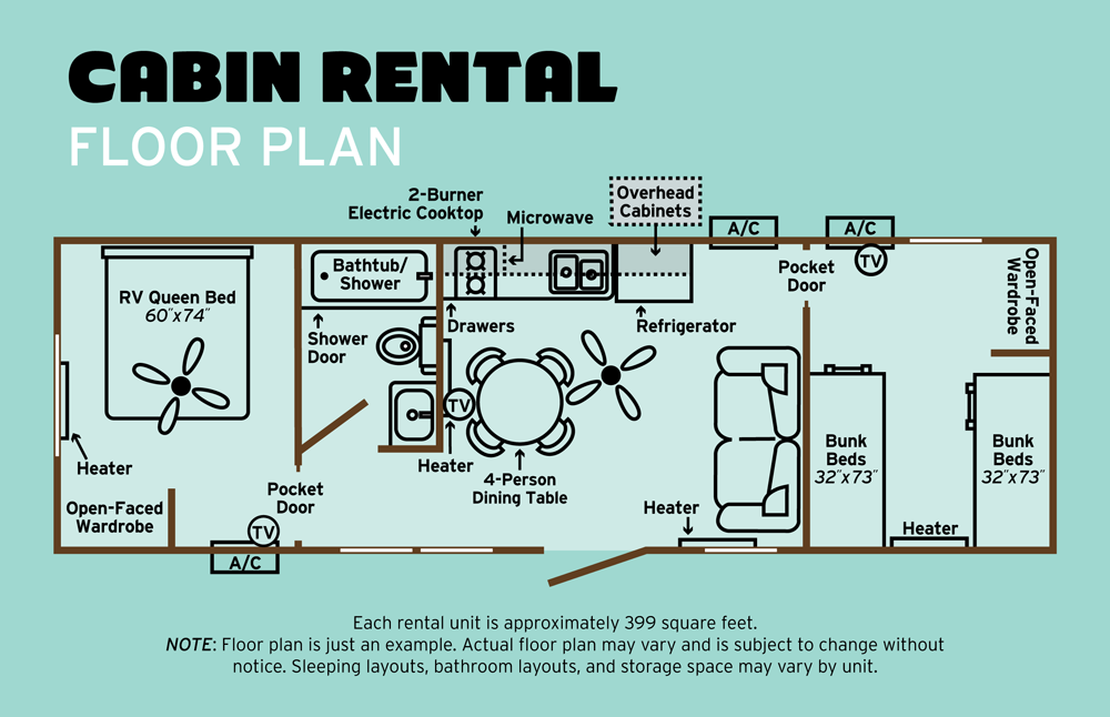 Cabin Rental Floor Plan